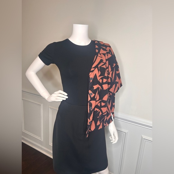 Women's Linen Short Sleeve Button Down Camp Shirt- A New Day Floral - Picture 7 of 14